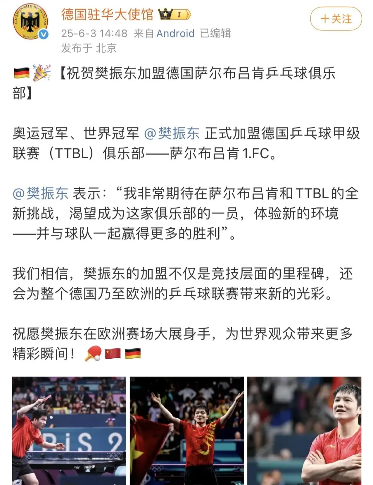 波兰乒乓球队血洗比利时乒乓球队，樊振东统治全场